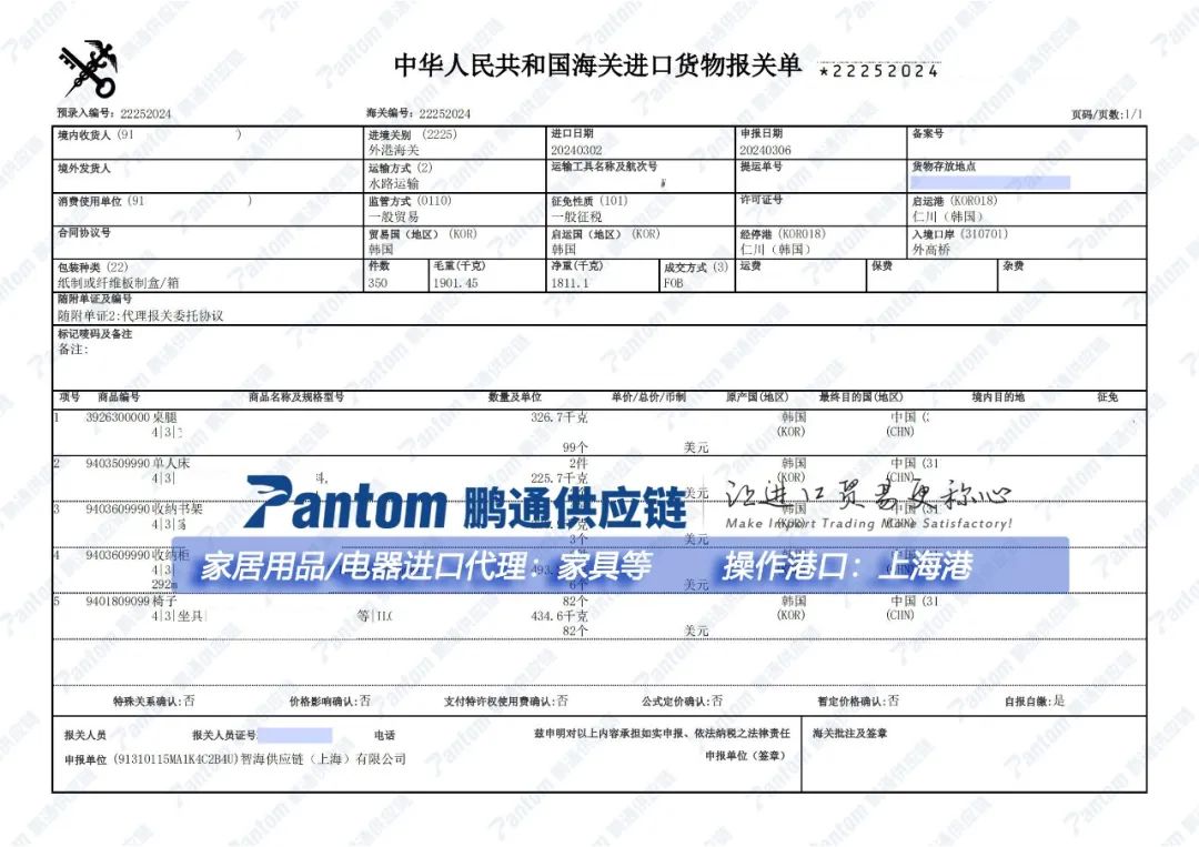 【进口案例】如何在上海港高效完成家具进口清关?(附详细流程) 【进口案例】如何在上海港高效完成家具进口清关?(附详细流程)